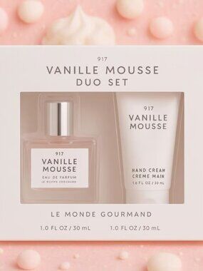 Le Monde Gourmand Vanille Mousse Duo Eau De Parfum Hand Cream Gift Set 1 oz